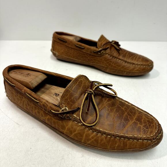 VGUC RARE Rancourt & Co. Harrington Bison Moccasin Handsewn Maine USA 10 D main image 11